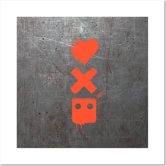 Love Death Robots Inspired Metallic Vertical Wall Art by teresacold